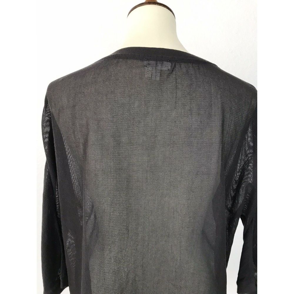 Anthropologie Meadow Rue Gray Sheer Top - Picture 2 of 11